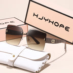 HJYHOPE Small Fresh Square Rimless Sunglasses Women Men High Quality Brand Sun Glasses Beach Party Male Female Glasses UV400
