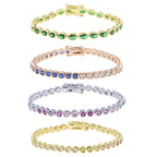 Geometric CZ Bezel Tennis Bracelet For Women Girl Classic Fashion High Quality 5A Cubic Zirconia Jewelry