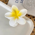 Cute Hair Claw for Beach Vacation and Summer Days with Egg Flowers and Shark Design for Women and Girls