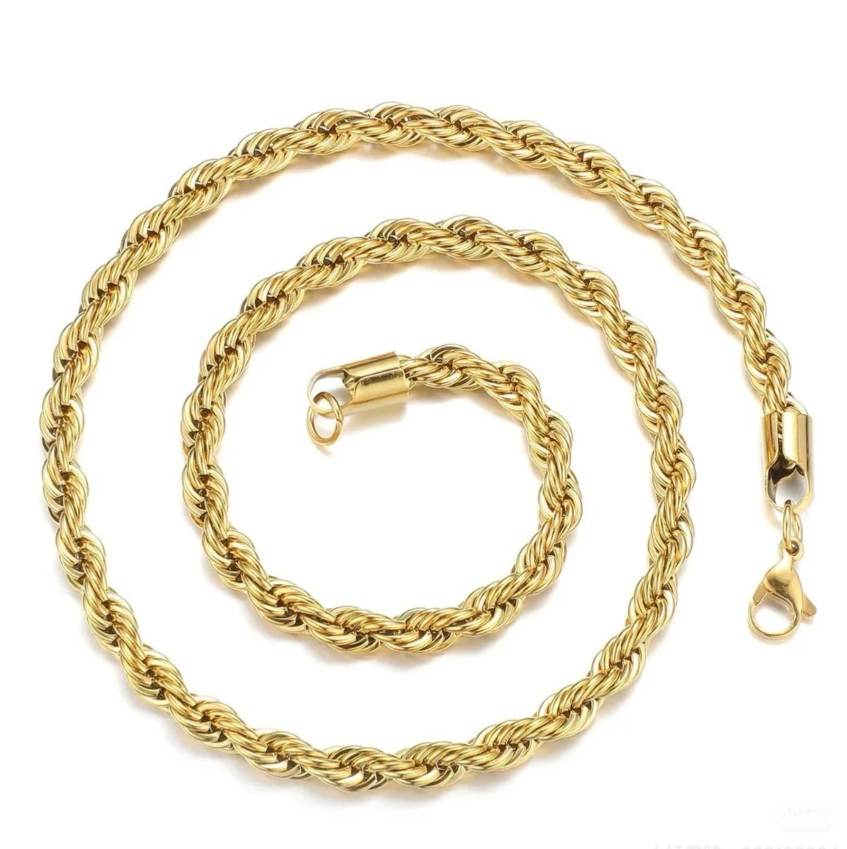 Vct 4Mm/6Mm/8Mm/10Mm Rope Chain Bracelet and Pendant Necklace for Men and Women 14K Gold Plated Jewelry Wholesale Free Shipping