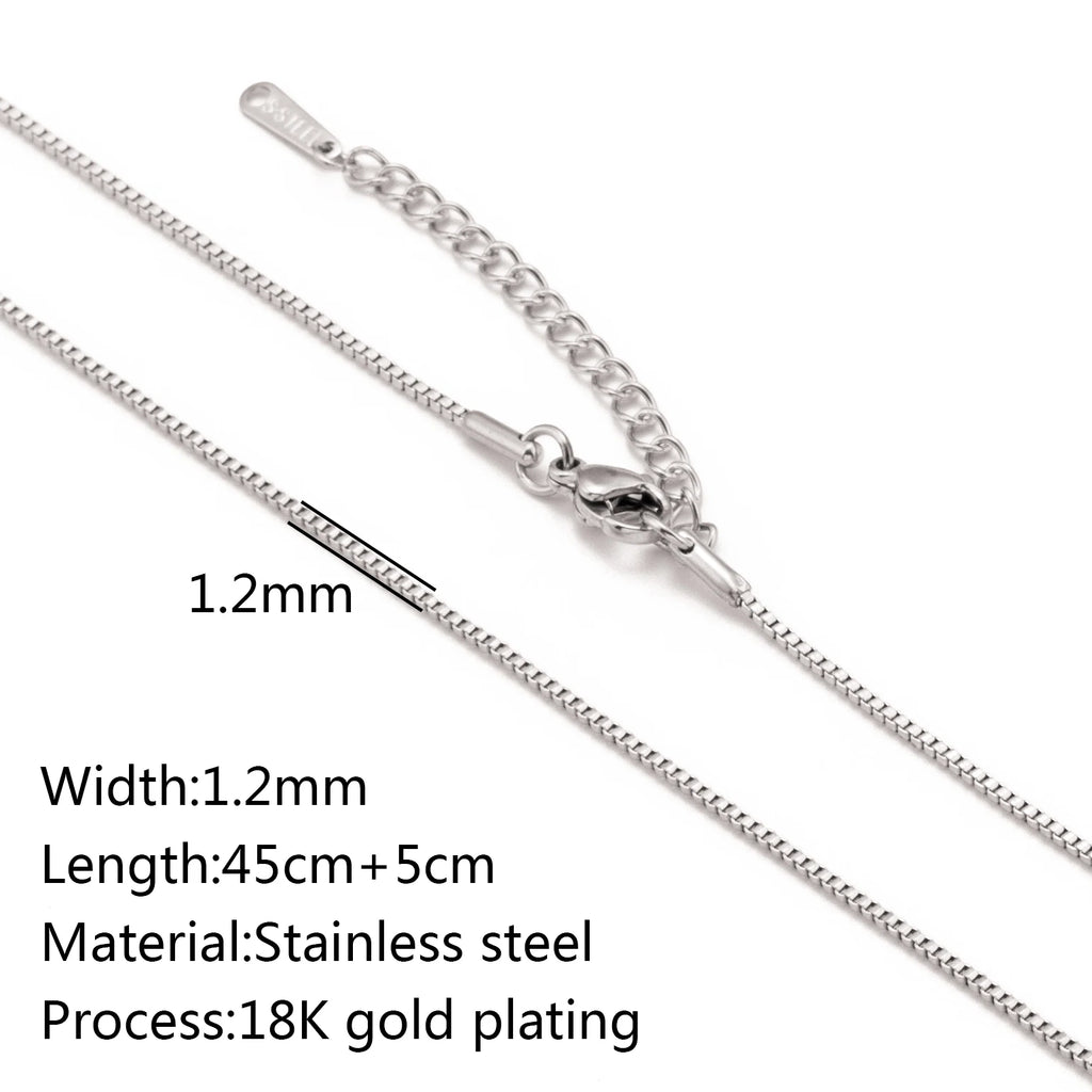 5pc 18K Gold Color PVD Plated Stainless Steel Cuba Cross O Ripple Twisted Chain Necklace Adjustable Chain DIY Necklace Wholesale