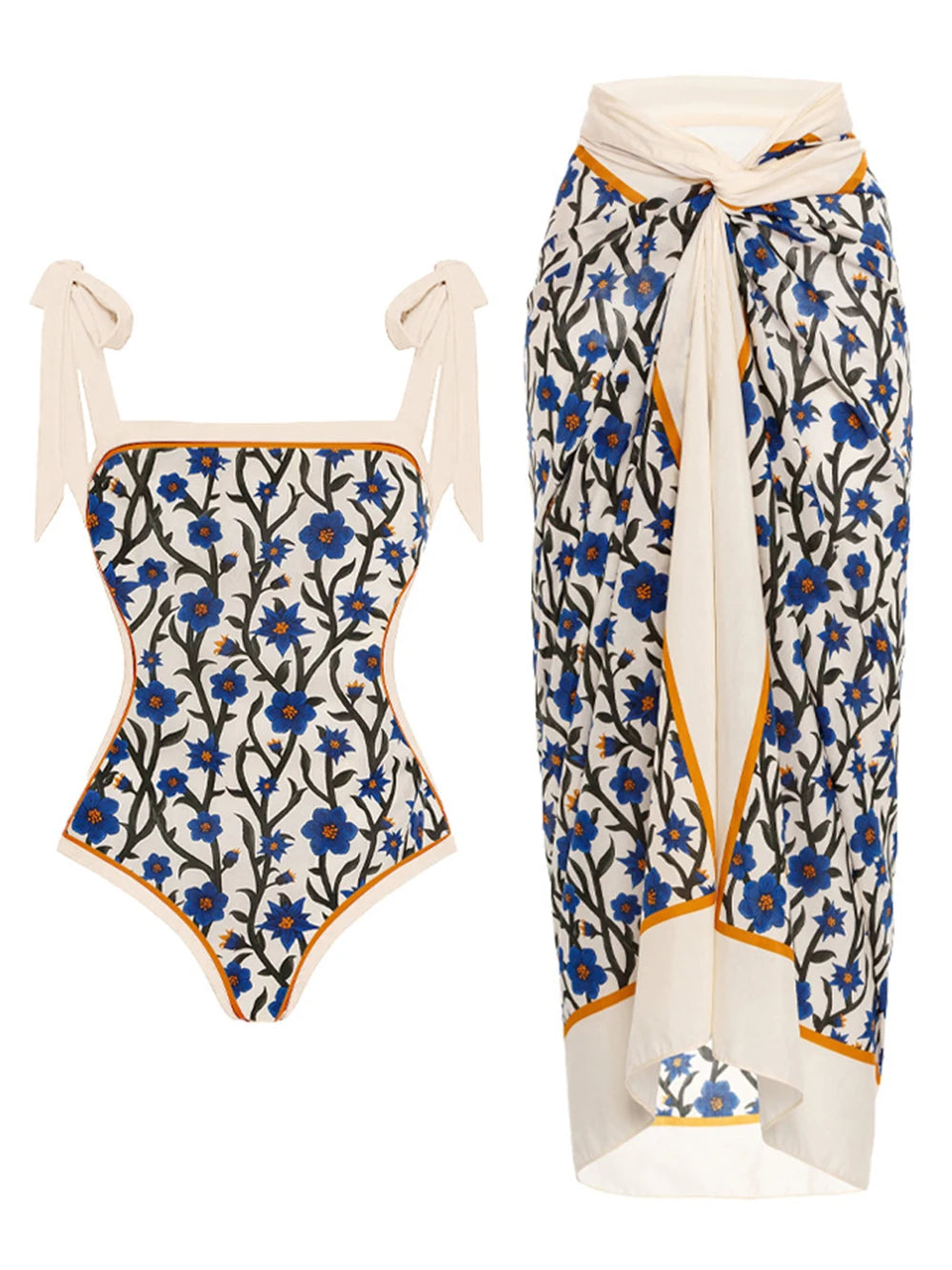 2026 New Arrival Push Up Women Bikini Set Floral Printed Ruffle Bikinis Strappy Bandage Swimwear Brazilian Biquini Bathing Suit