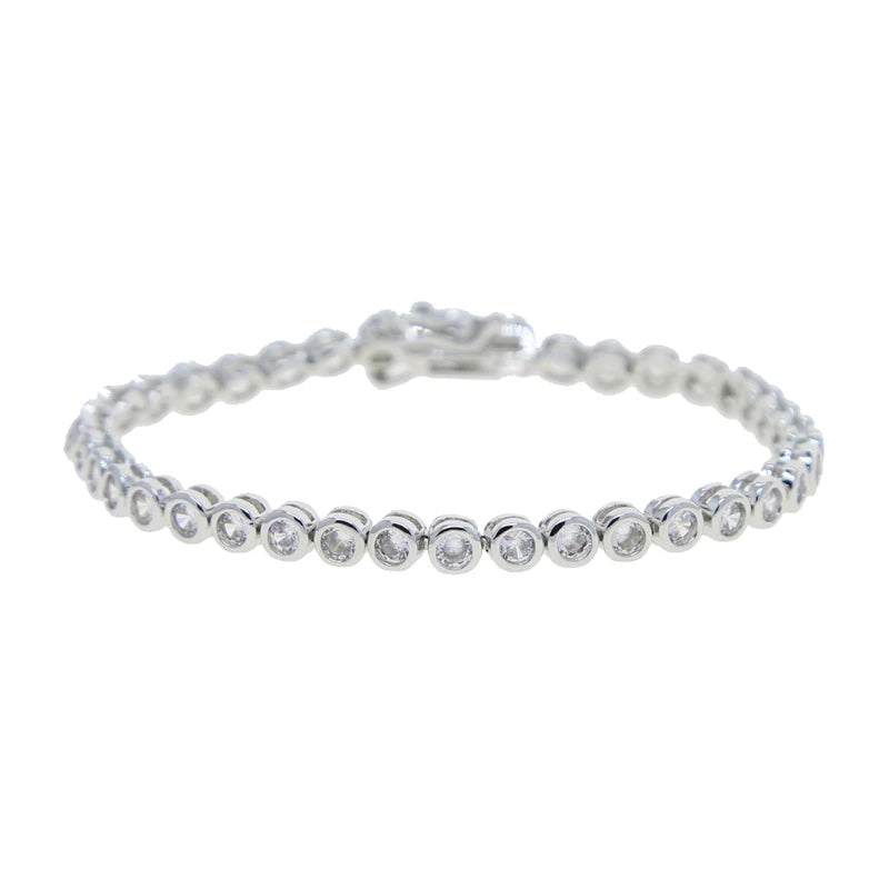 Geometric CZ Bezel Tennis Bracelet For Women Girl Classic Fashion High Quality 5A Cubic Zirconia Jewelry