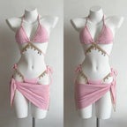 Vintage Striped Triangle Bikini Set High Cut Leg Two Piece Swimwear Stylish Quick Dry Beach Bathing Suit Holiday Swimming New