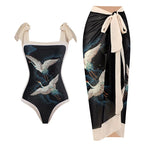 2026 New Arrival Push Up Women Bikini Set Floral Printed Ruffle Bikinis Strappy Bandage Swimwear Brazilian Biquini Bathing Suit