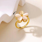 Anti Stress Anxiety Fidget Rings for Women Stainless Steel Sunflower Sun Star Spinner Ring Christmas Jewelry Gifts Dropshipping