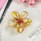 Bohemia Egg Flower Flower Hair Clips Fashion Flower Shape Headwear Shark Clip Plastic Colorful Flowers Claw Vacation