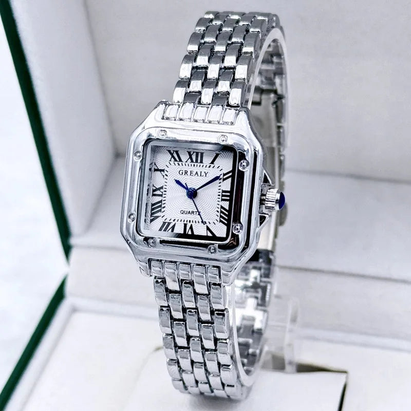 Top Brand Watch Women's Business Retro Classic Simple Waterproof Steel Strip Ladies Fashion Quartz Clock Wristwatches Gift