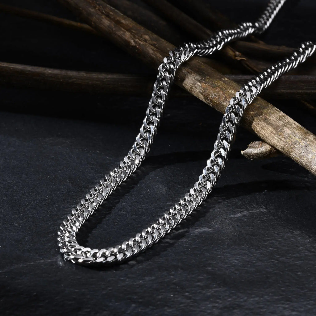 3mm/5mm/7mm/9mm Chain Stainless Steel Jewelry Link Curb Necklace Gift For Men Women Party Mom Girlfriend Valentine's Day