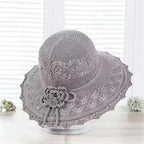 Wide Brim Sun Visor Hats Women's Foldable Fisherman Hat Breathable Beach Sun Hat for Camping Traveling