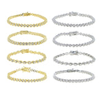 Geometric CZ Bezel Tennis Bracelet For Women Girl Classic Fashion High Quality 5A Cubic Zirconia Jewelry