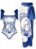 2026 New Arrival Push Up Women Bikini Set Floral Printed Ruffle Bikinis Strappy Bandage Swimwear Brazilian Biquini Bathing Suit