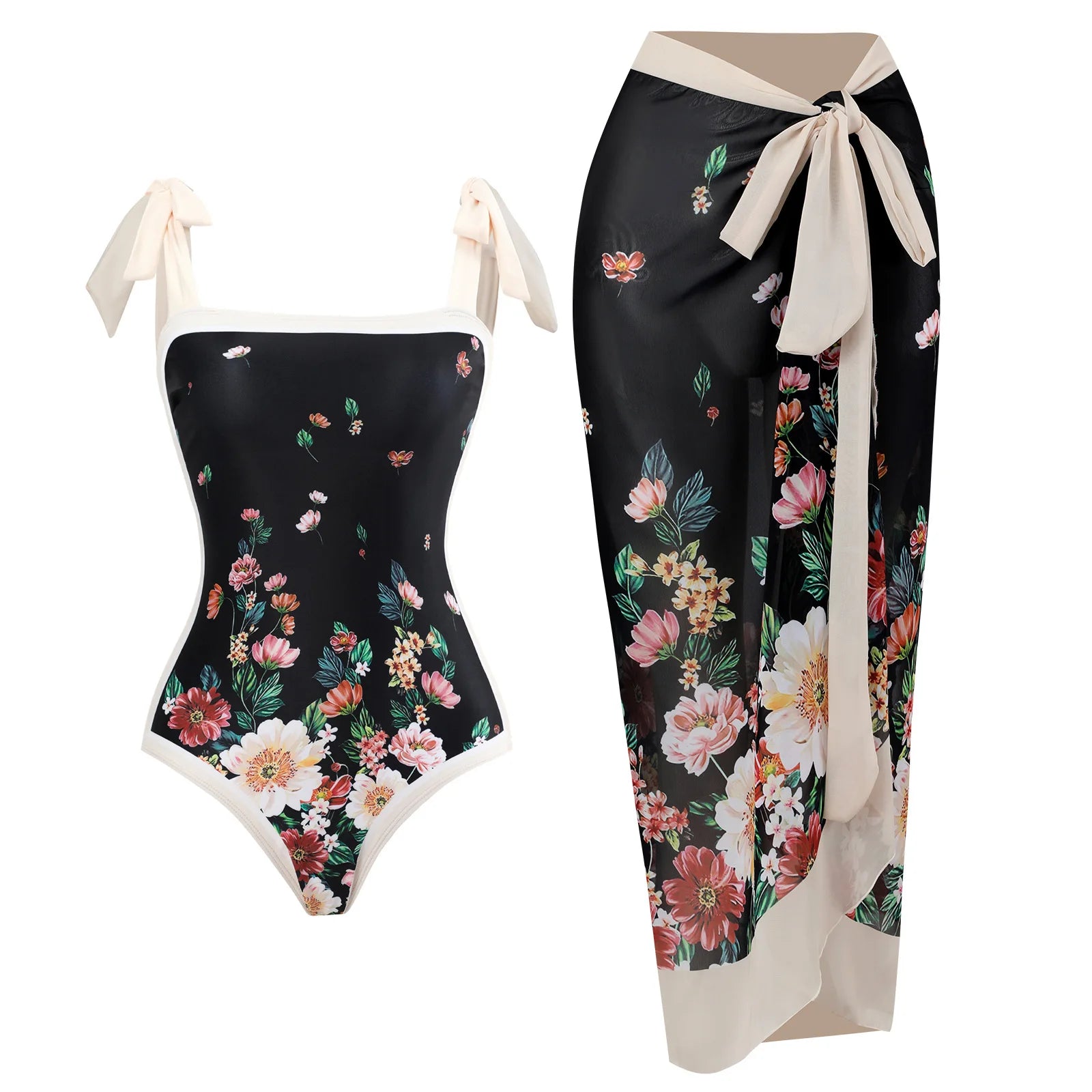 2026 New Arrival Push Up Women Bikini Set Floral Printed Ruffle Bikinis Strappy Bandage Swimwear Brazilian Biquini Bathing Suit