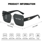 HJYHOPE Small Fresh Square Rimless Sunglasses Women Men High Quality Brand Sun Glasses Beach Party Male Female Glasses UV400