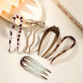U-Shaped Hair Fork Fashion Tortoiseshell Acetate Acrylic Hairpin Geometric Headwear Hair Sticks Women Girls Hair Accessories