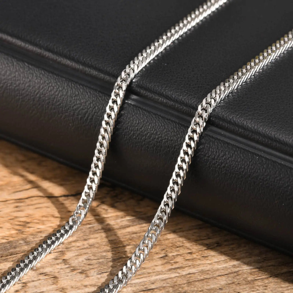 3mm/5mm/7mm/9mm Chain Stainless Steel Jewelry Link Curb Necklace Gift For Men Women Party Mom Girlfriend Valentine's Day