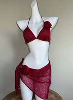 Vintage Striped Triangle Bikini Set High Cut Leg Two Piece Swimwear Stylish Quick Dry Beach Bathing Suit Holiday Swimming New