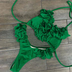 3D Flower Bikini Set Brazilian Biquini Low Waist Swimwear Push Up SwimSuit Women Solid Swimwear Sexy Beach Wear Female