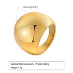 Set of 2 Stacking Ring for WomenStainless Steel 2mm Thin Gold Color Dome Shap Minimalist Jewelry