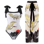2026 New Arrival Push Up Women Bikini Set Floral Printed Ruffle Bikinis Strappy Bandage Swimwear Brazilian Biquini Bathing Suit