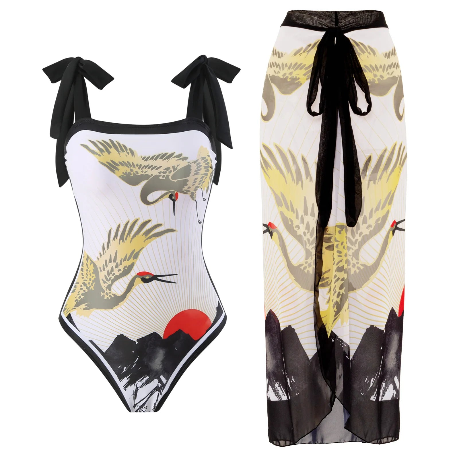 2026 New Arrival Push Up Women Bikini Set Floral Printed Ruffle Bikinis Strappy Bandage Swimwear Brazilian Biquini Bathing Suit