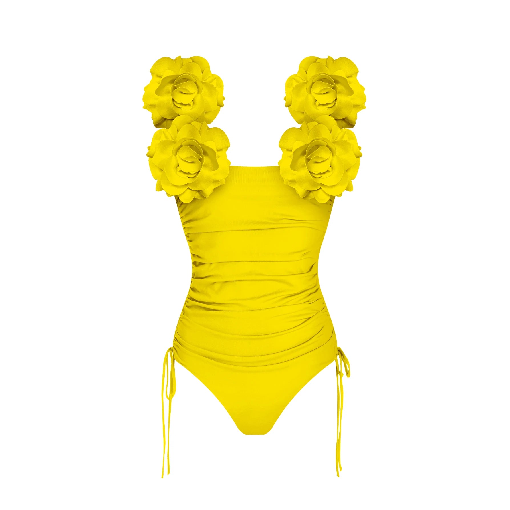 3D Flower Bikini Set Brazilian Biquini Low Waist Swimwear Push Up SwimSuit Women Solid Swimwear Sexy Beach Wear Female