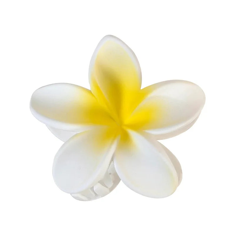Cute Hair Claw for Beach Vacation and Summer Days with Egg Flowers and Shark Design for Women and Girls