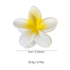 Cute Hair Claw for Beach Vacation and Summer Days with Egg Flowers and Shark Design for Women and Girls