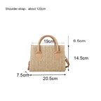 Summer Net Red Grass Woven Bag Crossbody Bag New Fashion Japanese Small Fresh Flower Woven Handbag Shoulder Bag