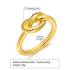 Set of 2 Stacking Ring for WomenStainless Steel 2mm Thin Gold Color Dome Shap Minimalist Jewelry