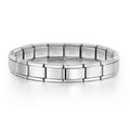 GEMOSA 9mm Width Italian Charm Bracelet Fashion Stainless Steel Bangle Elastic Link Chain High Quality Factory DIY