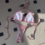 Sexy Shiny Pearl Bikini Swimsuit Hot Sale Of The Season New Crossbody Swimwear Elegant Luminous Design Attractive Female Underwe