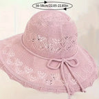 Wide Brim Sun Visor Hats Women's Foldable Fisherman Hat Breathable Beach Sun Hat for Camping Traveling