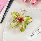 Bohemia Egg Flower Flower Hair Clips Fashion Flower Shape Headwear Shark Clip Plastic Colorful Flowers Claw Vacation