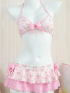 Vintage Striped Triangle Bikini Set High Cut Leg Two Piece Swimwear Stylish Quick Dry Beach Bathing Suit Holiday Swimming New